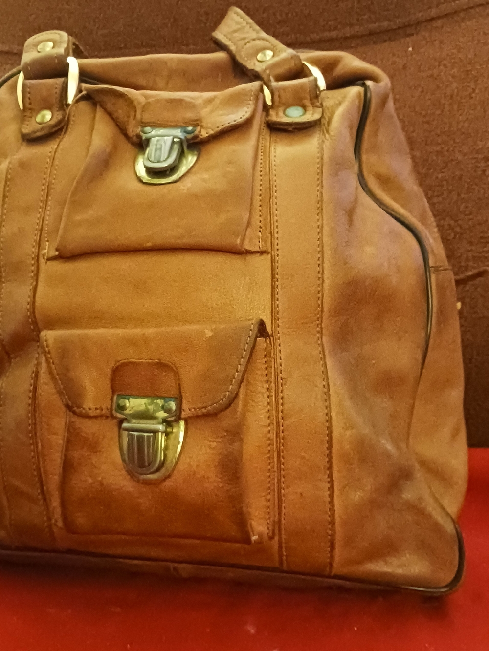 Leather Men’s Backpack - Brown Vintage Style